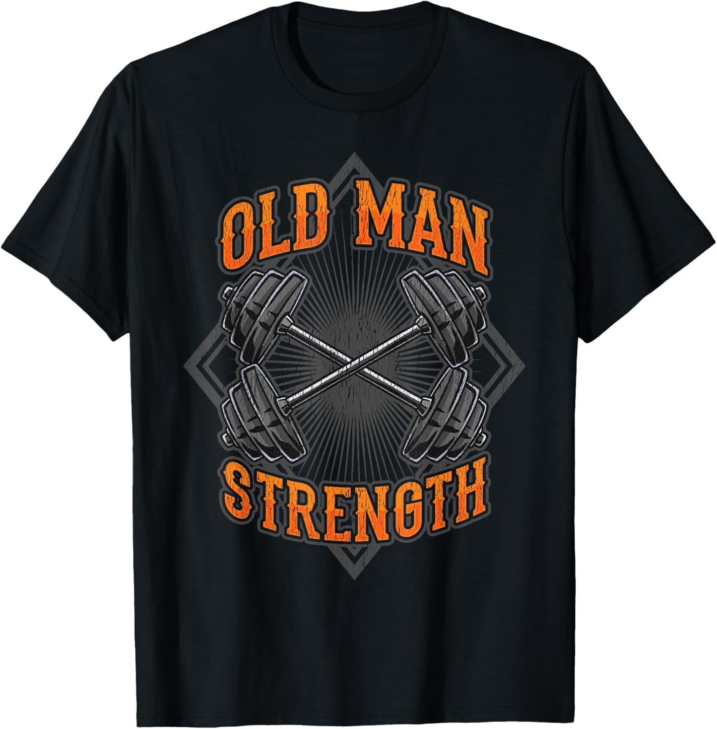 Old Man Strength Muscle Gym Training Bodybuilding Workout T-Shirt - T-Shirt | Black