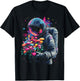Trippy EDM Mushroom Astronaut Psychedelic T-Shirt - T-Shirt | Black