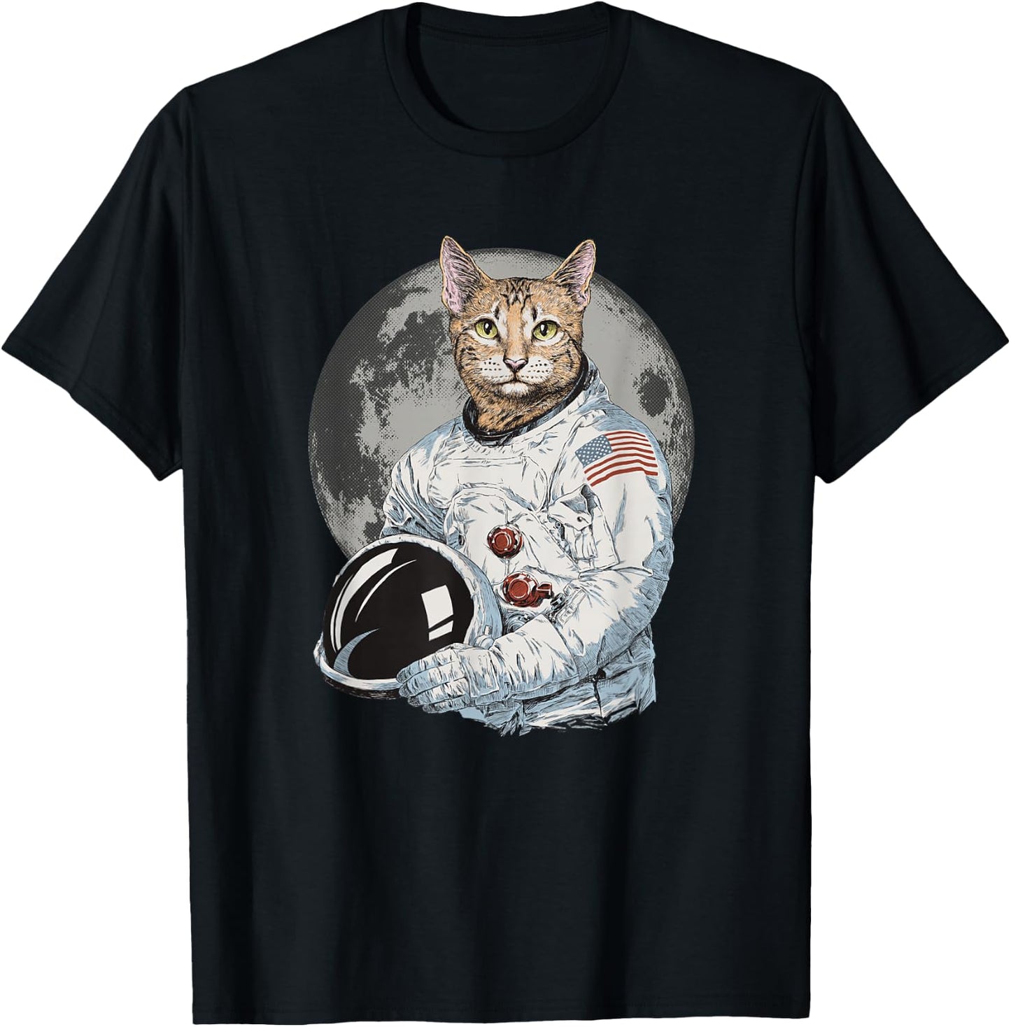 Galaxy Cat Co Cat In Astronaut Suit Funny Gift T-Shirt - T-Shirt | Black