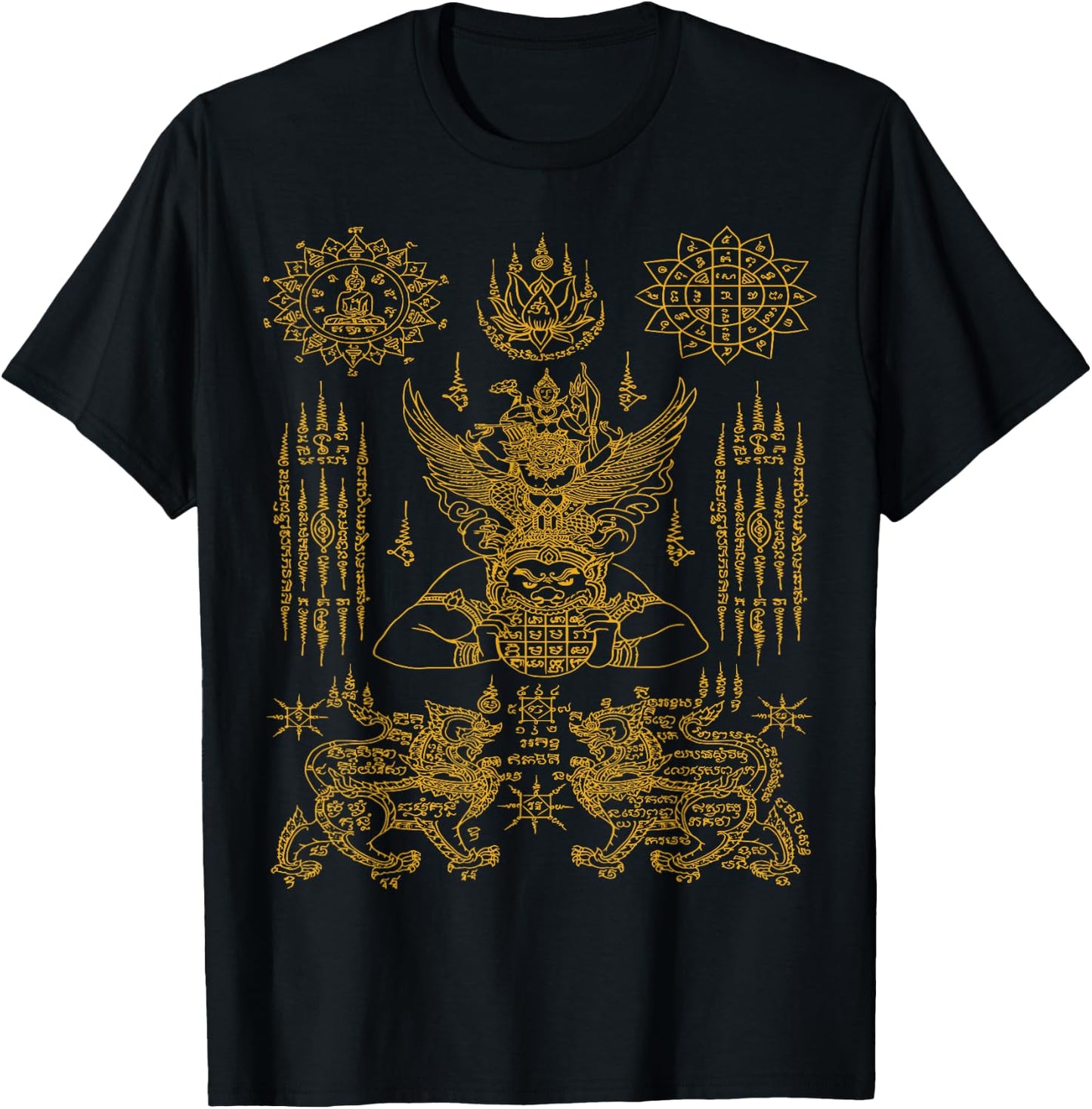 Thailand Sak Yant Tattoo Magical Thai Tattoos Thailand Gift T-Shirt - T-Shirt | Black