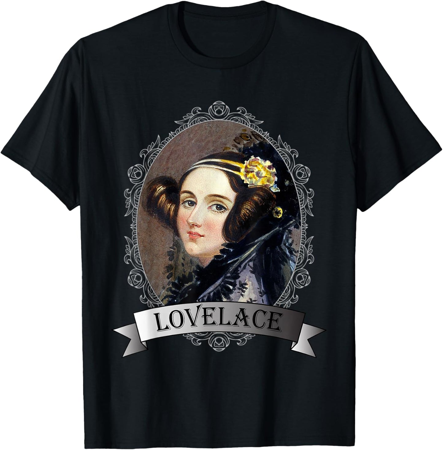 Ada Lovelace Portrait Mathematician T-Shirt - T-Shirt | Black