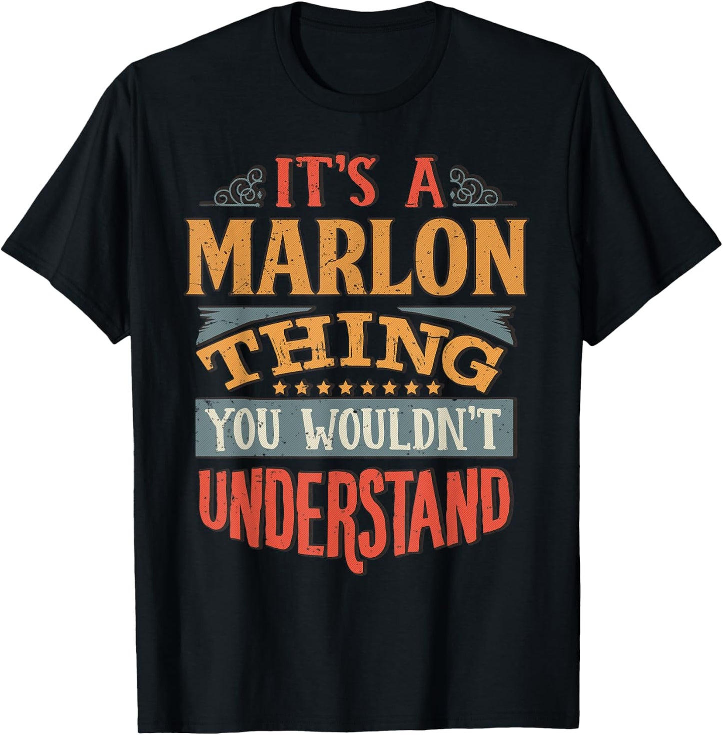 Marlon Name T-Shirt - T-Shirt | Black