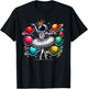 Ballerina Girl Space Astronaut T-Shirt - T-Shirt | Black