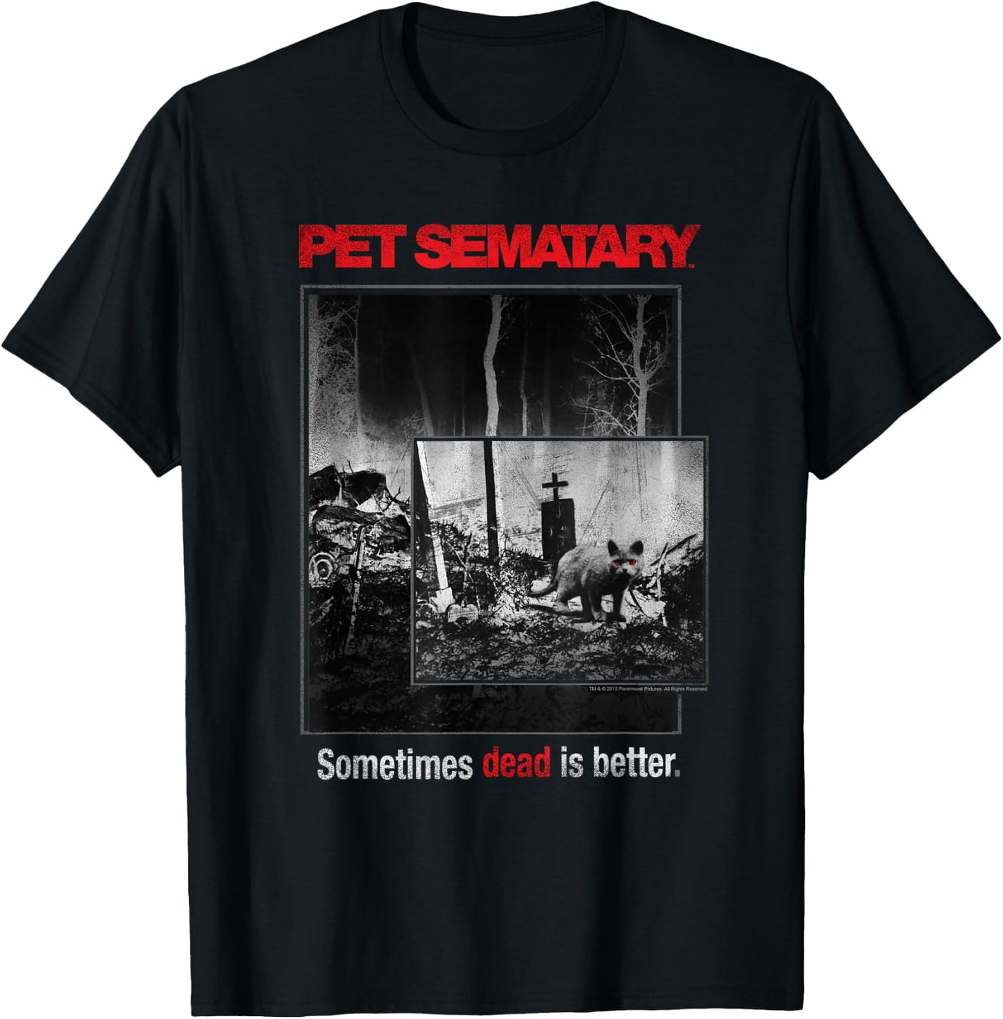 Pet Semetary Cat Poster T-Shirt - T-Shirt | Black