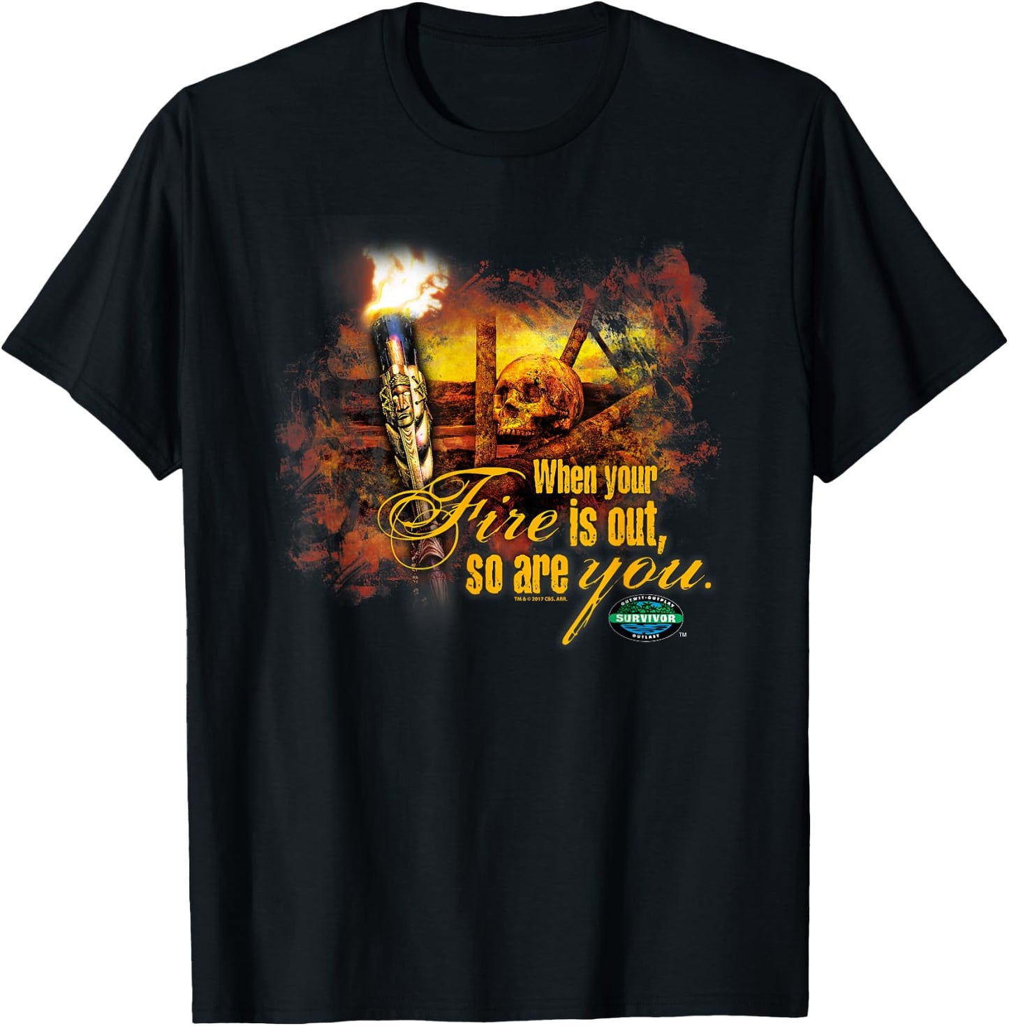Survivor Fires Out T-Shirt - T-Shirt | Black