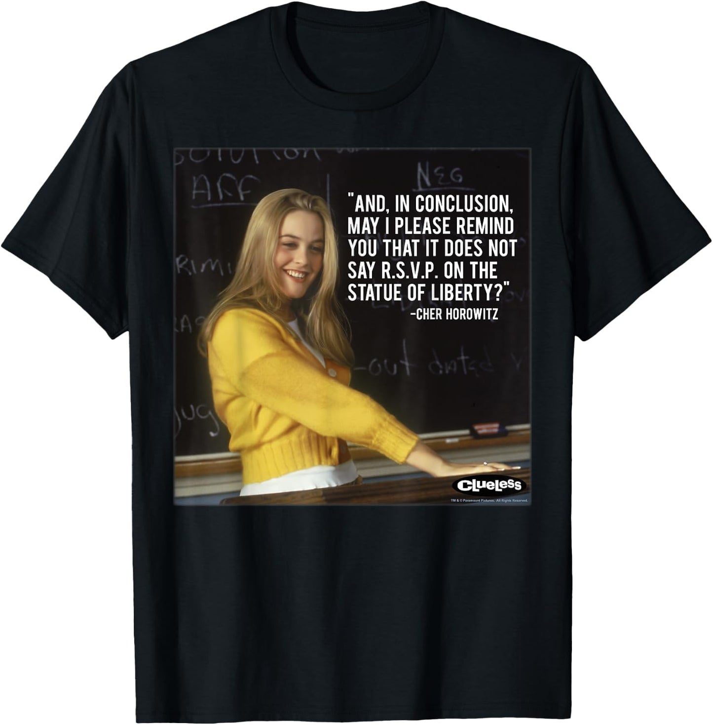 Clueless Cher Movie Quote Poster T-Shirt - T-Shirt | Black