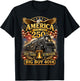 250 Years Big Boy 4014 Train US Flag Vintage Apparel T-Shirt - T-Shirt | Black