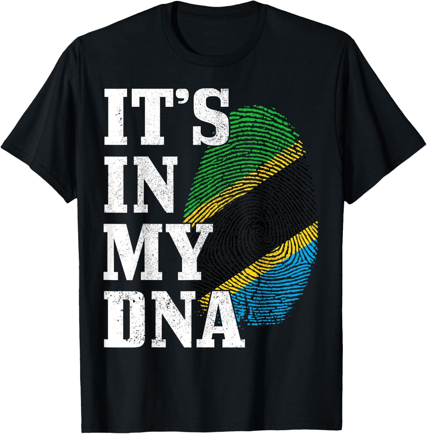 Tanzania It's In My DNA Tanzanian Flag Pride Roots T-Shirt - T-Shirt | Black
