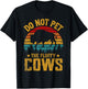Retro Do Not Pet The Fluffy Cows Vintage Bison Lover T-Shirt - T-Shirt | Black