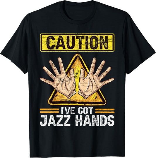 Jazz Hands Dancing Men Women Boys Girls Dancer Vintage T-Shirt - T-Shirt | Black