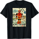 Retro Japanese Robot Poster T-Shirt - T-Shirt | Black
