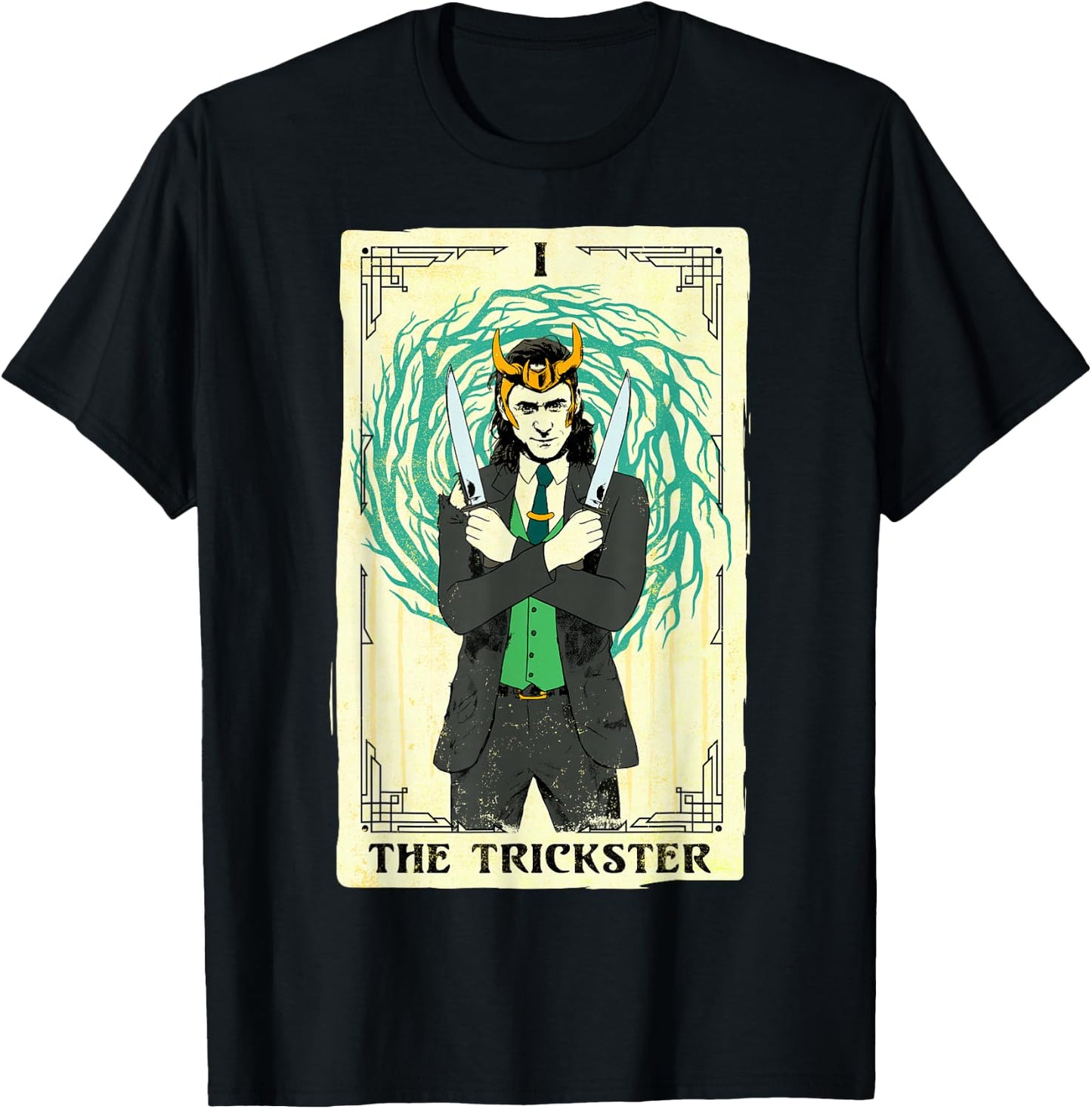 Marvel Loki Trickster Tarot Small T-Shirt - T-Shirt | Black