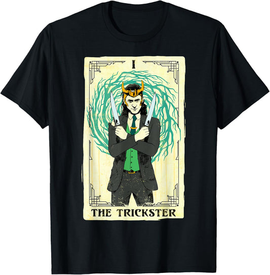 Marvel Loki Trickster Tarot Small T-Shirt - T-Shirt | Black