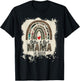 Glitter & Dirt Mama of Both Leopard Camo Rainbow Bleached T-Shirt - T-Shirt | Black