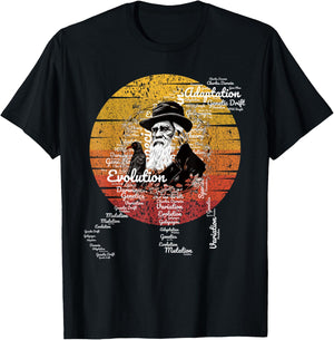 Charles Darwin Theory of Evolution funny T-Shirt - T-Shirt | Black