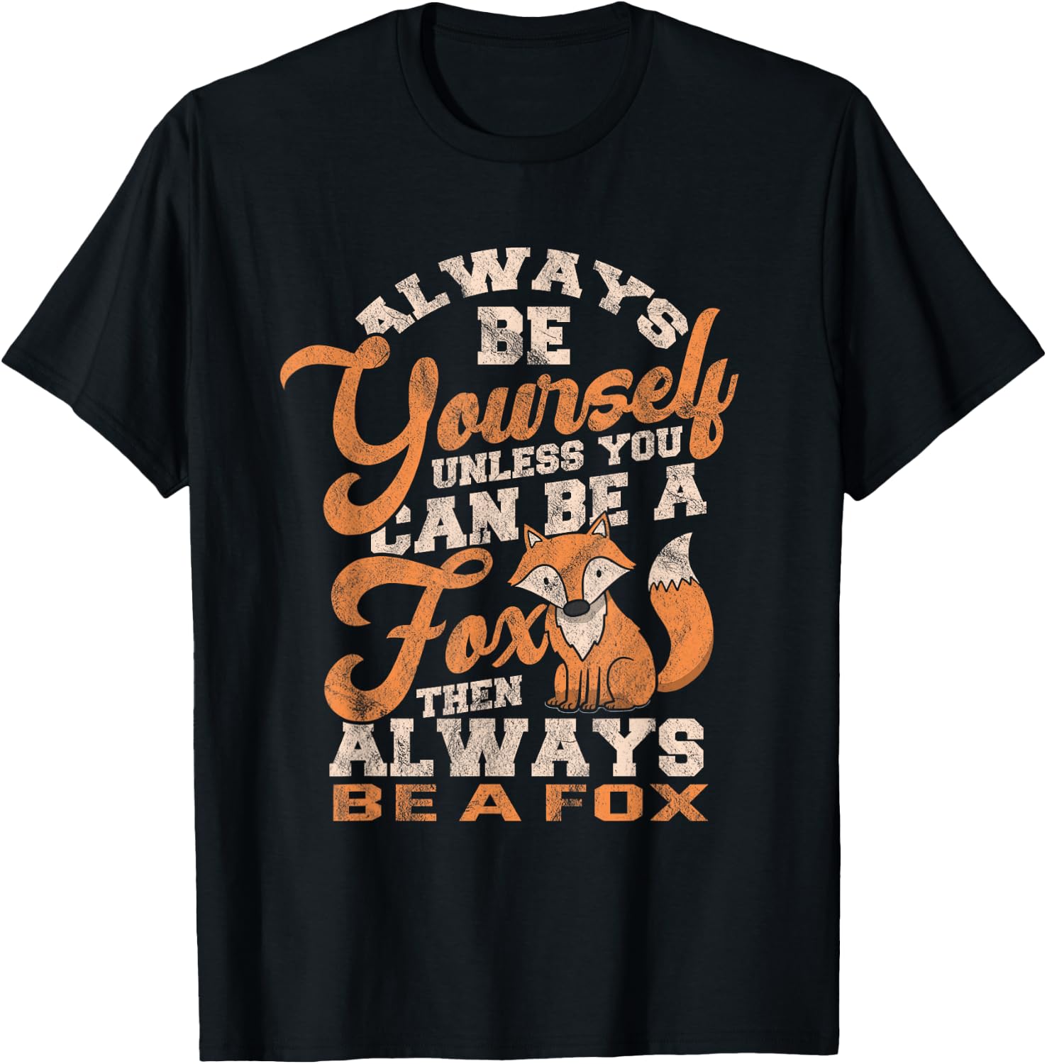 Fox Vintage Wildlife Red Foxes Girls Smart T-Shirt - T-Shirt | Black