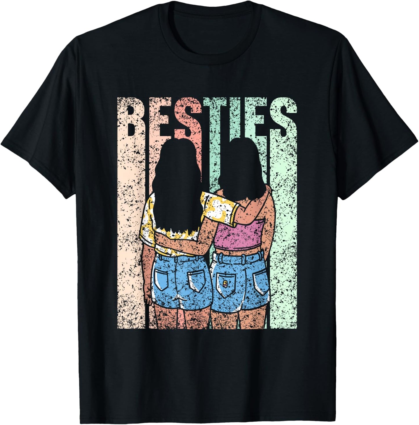 Friendship Besties Best Friend - Women, Girls, Friends - Black - Small - Short Sleeve T-Shirt - T-Shirt | Black