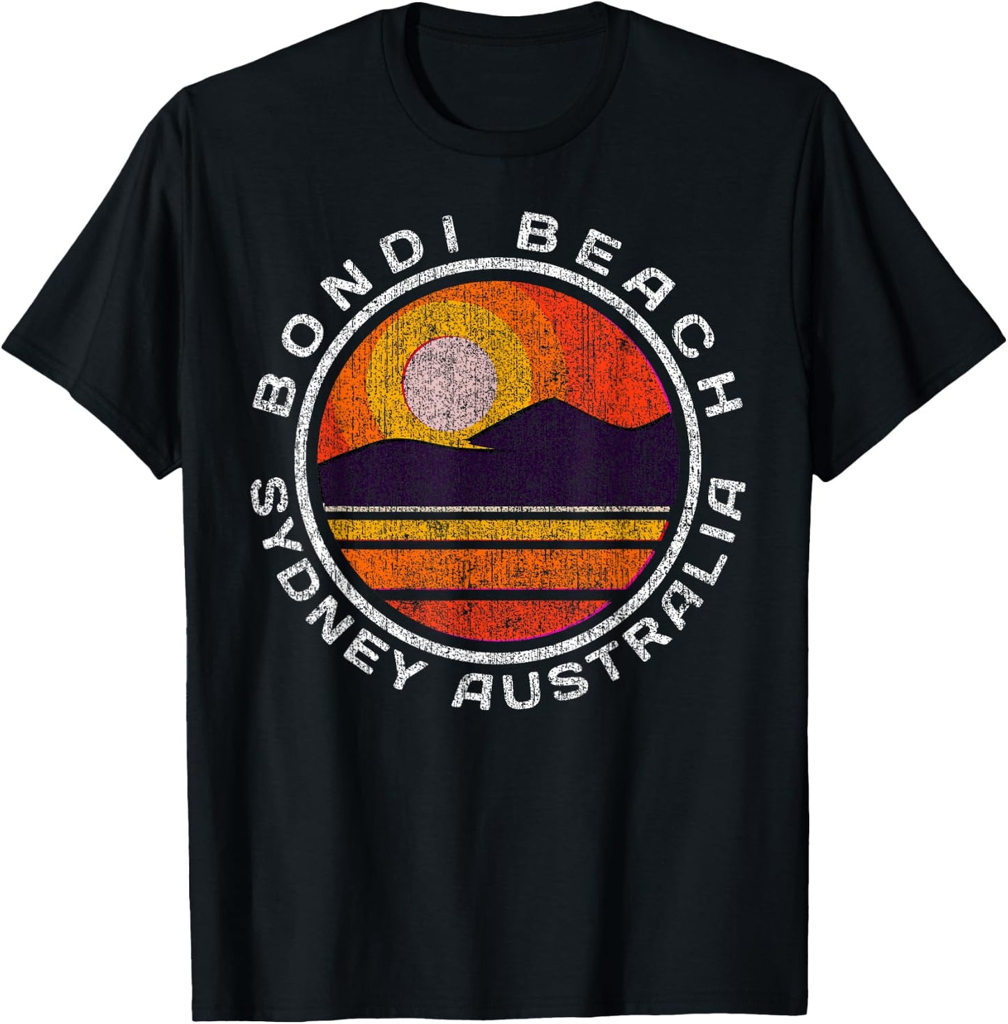 Bondi Beach Retro Shaken T-Shirt - T-Shirt | Black