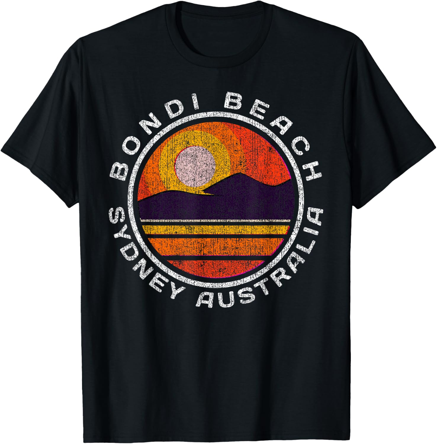 Bondi Beach Retro Shaken T-Shirt - T-Shirt | Black