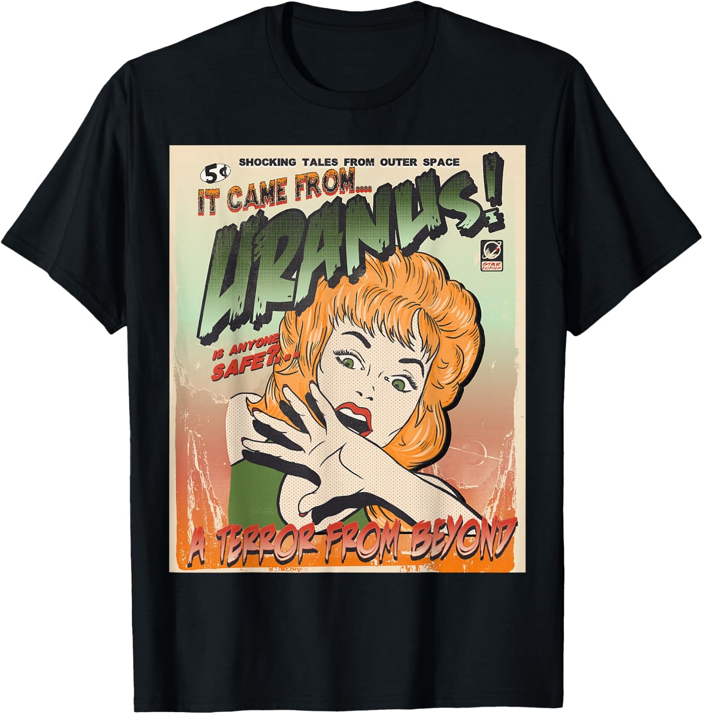 Ufo Flying Saucer Invasion 1950's Sience Fiction Abduction T-Shirt - T-Shirt | Black