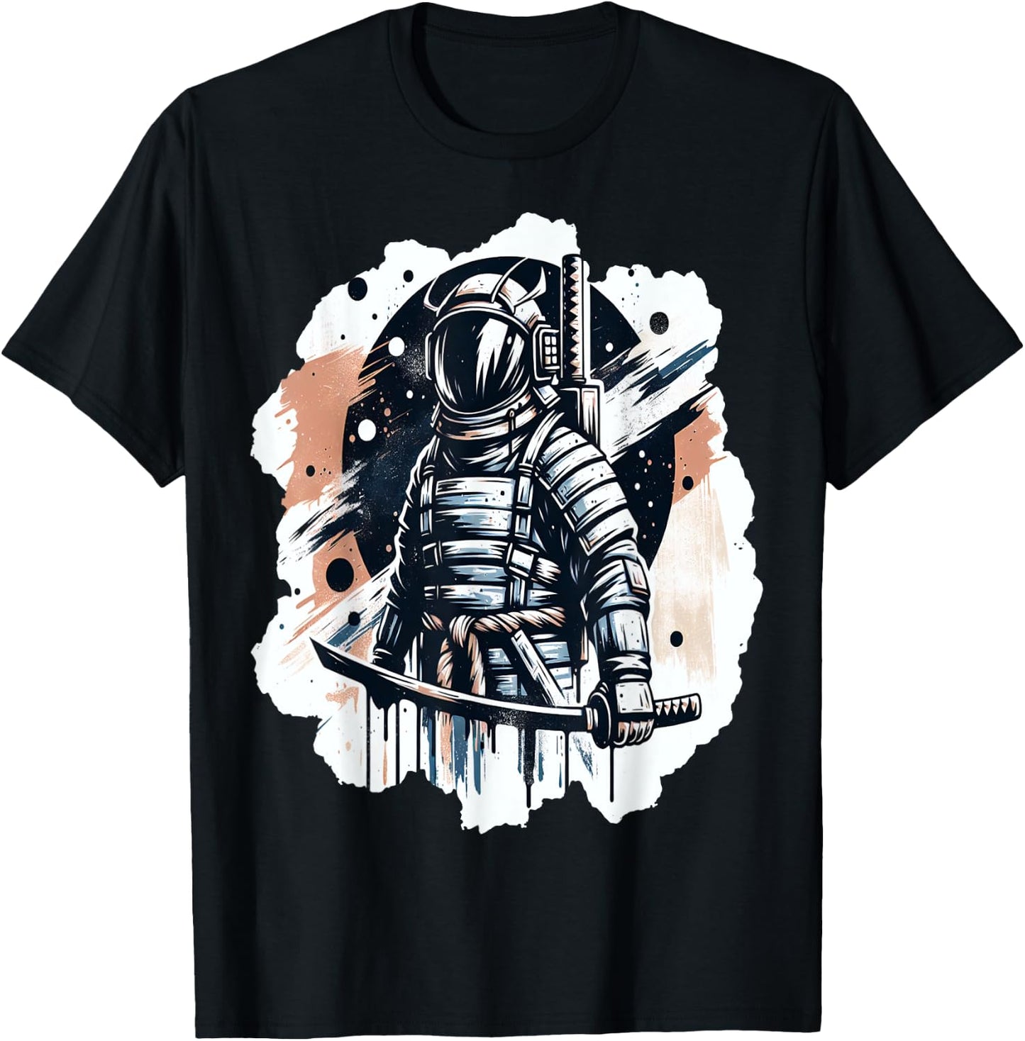 Samurai Astronaut Galaxy Warrior Costume T-Shirt - T-Shirt | Black