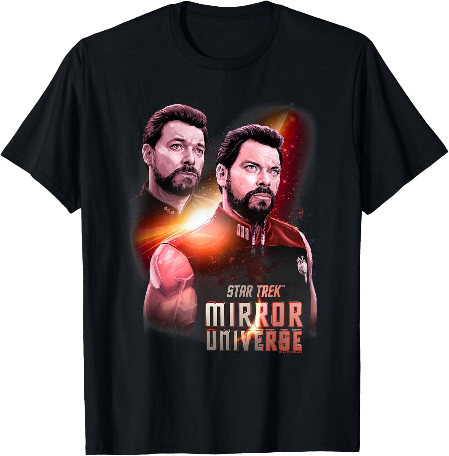 Star Trek Mirror Riker T-Shirt - T-Shirt | Black