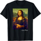 Famous Painting Mona Lisa Art of Leonardo da Vinci Artist T-Shirt - T-Shirt | Black