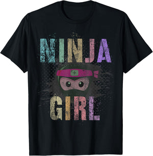 I'm NINJA GIRL I Want To Be Spy Wear A Mask Forget Princess T-Shirt - T-Shirt | Black