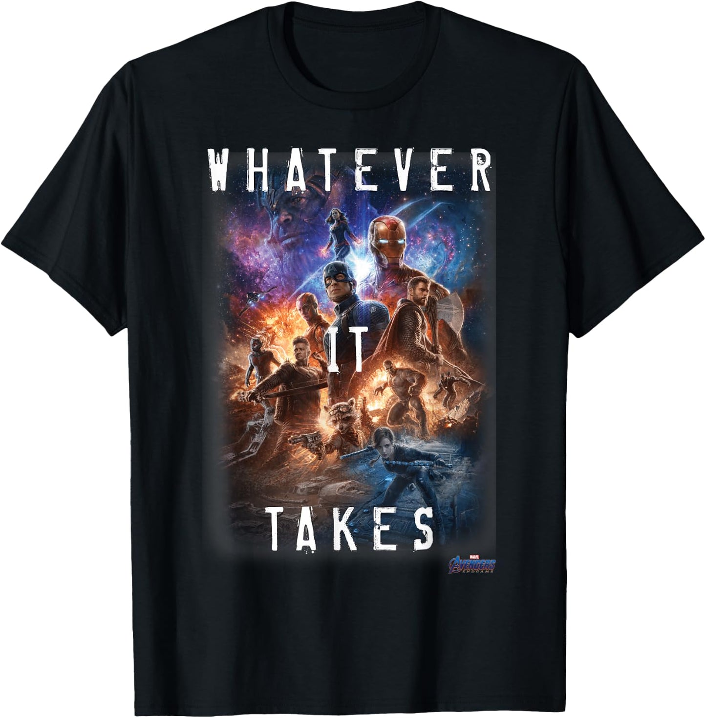 Marvel Avengers Endgame Movie Poster Whatever It Takes Small T-Shirt - T-Shirt | Black