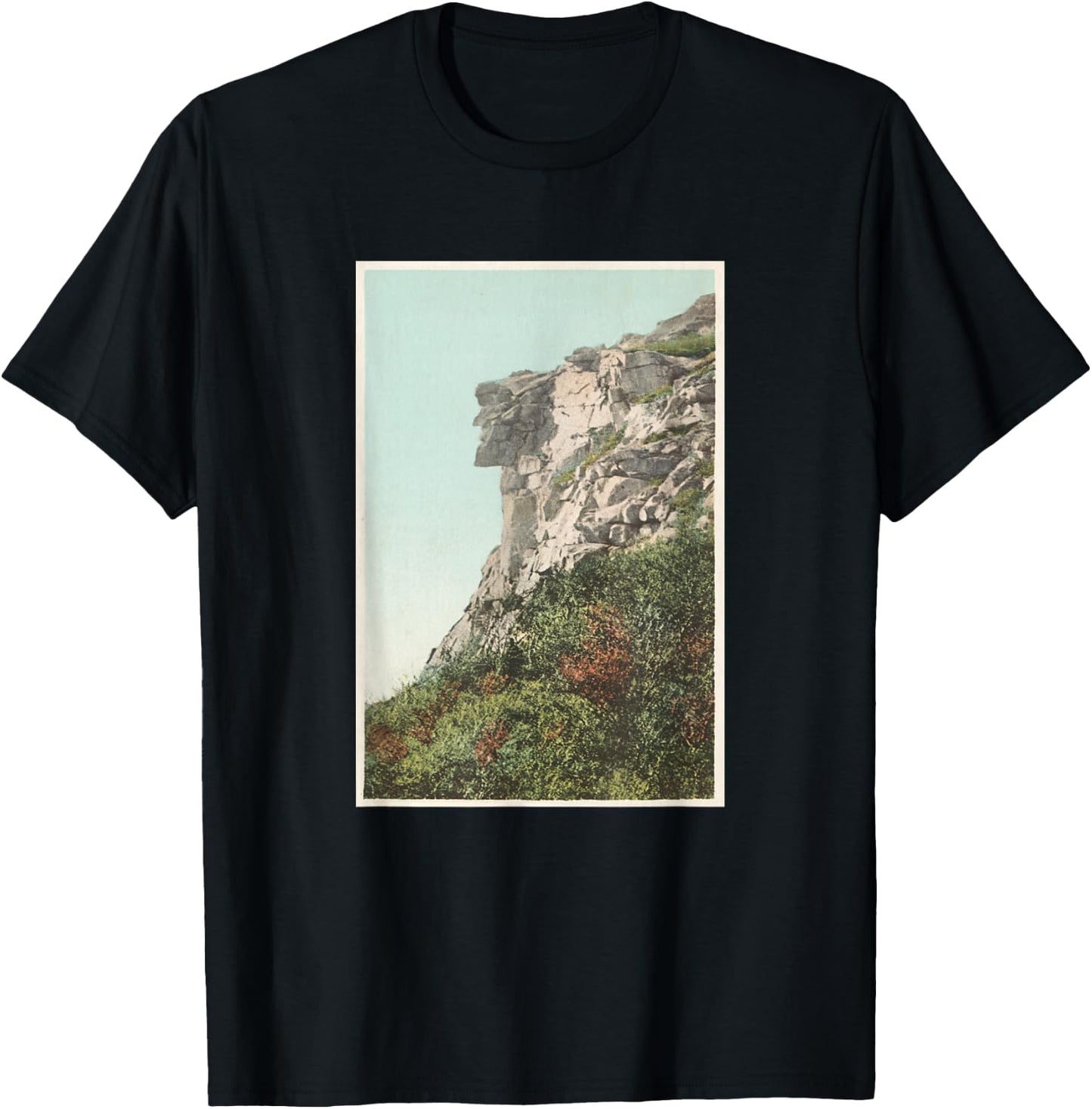 Old Man of the Mountain Illustration (1902) T-Shirt - T-Shirt | Black