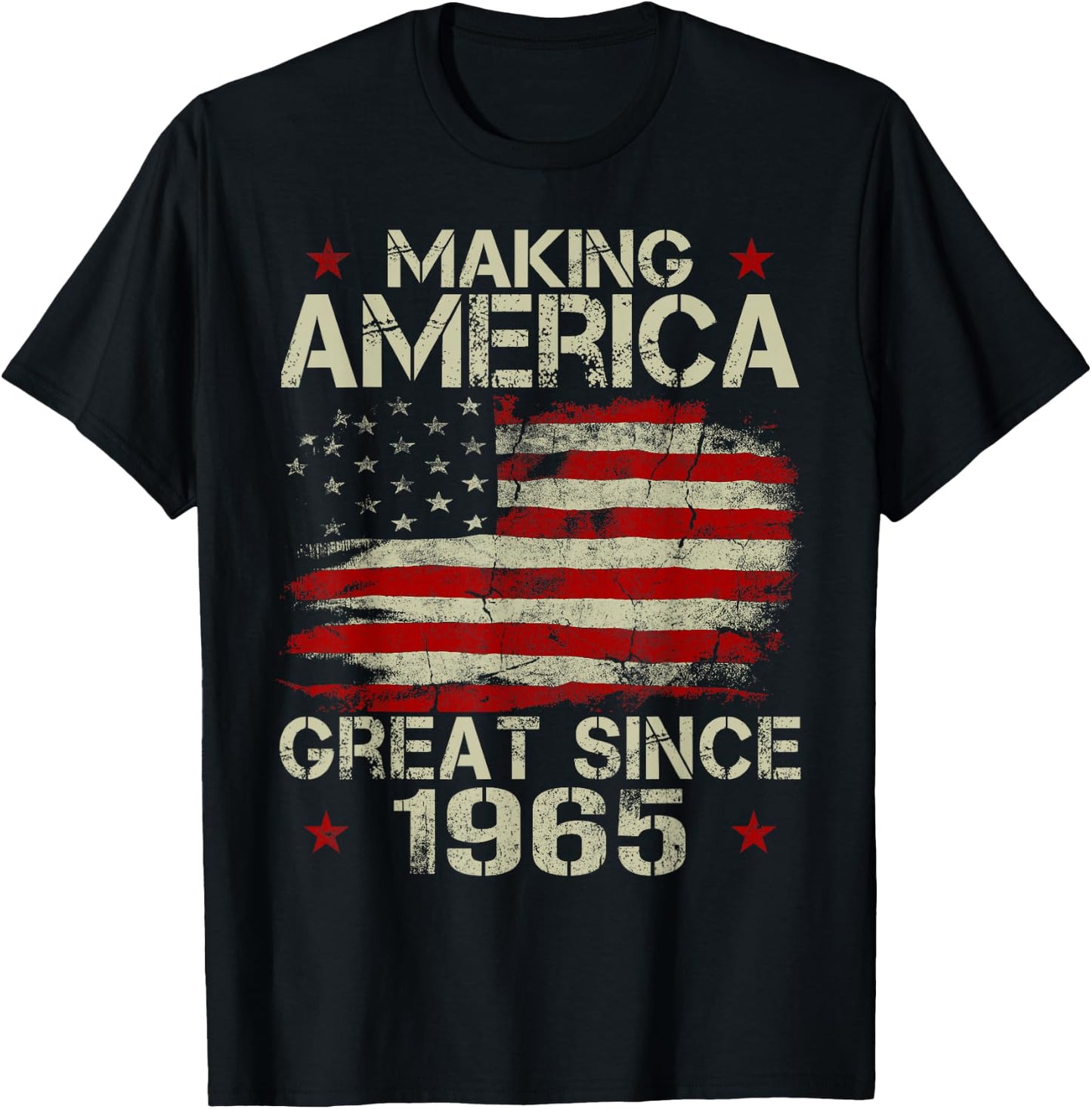 Making America Great Since 1965 Vintage Gifts 55th Birthday T-Shirt - T-Shirt | Black