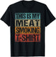 BBQ Smoker Vintage Retro This Is My Meat Smoking BBQ T-Shirt - T-Shirt | Black