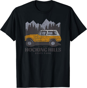 Retro Hocking Hills State Park Souvenir T-Shirt - T-Shirt | Black