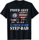 Proud Army National Guard Step-Dad T shirt Veterans Day Gift T-Shirt - T-Shirt | Black