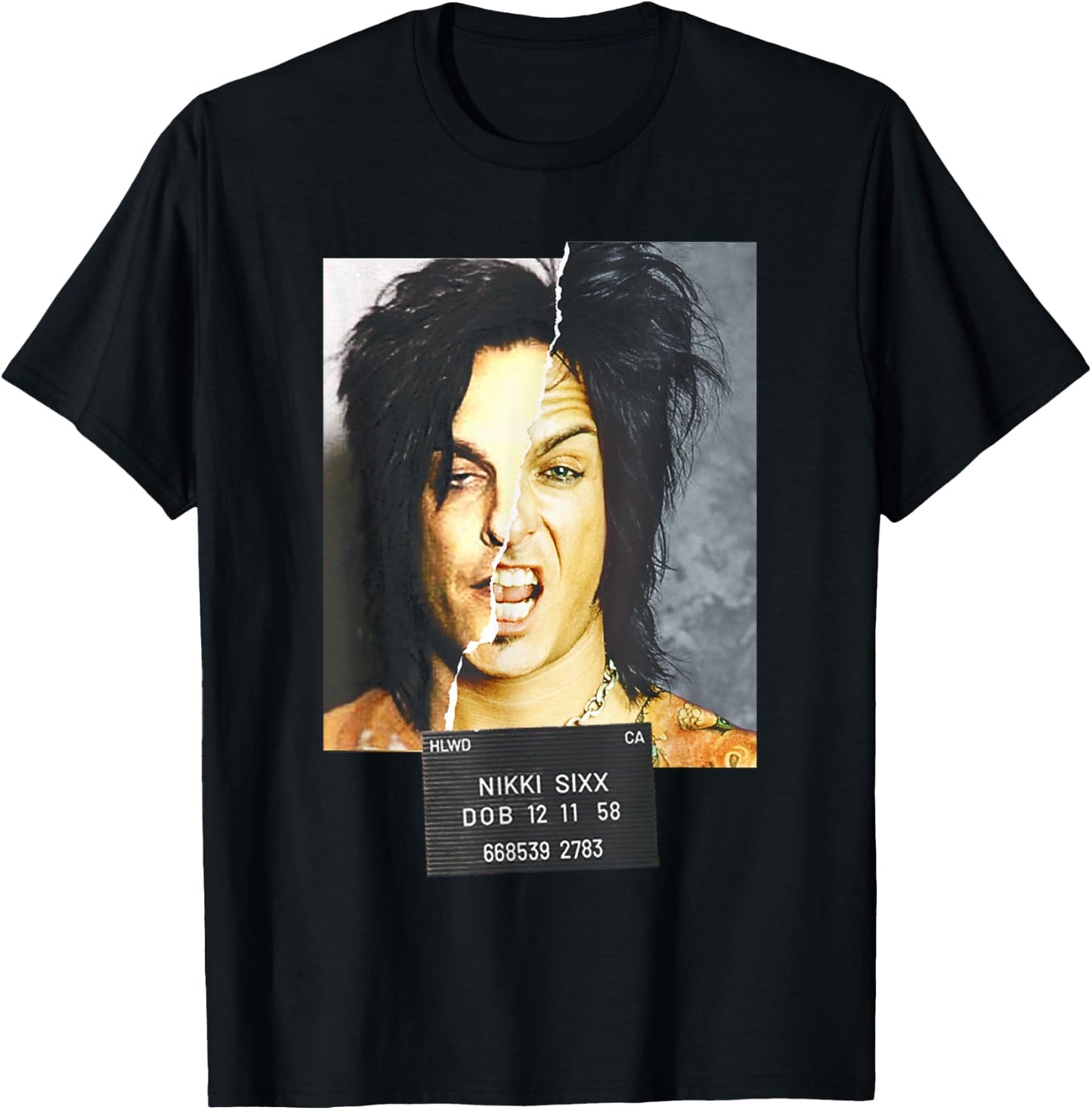 Sixx On Sixx – Mugshot T-Shirt - T-Shirt | Black