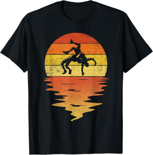 Wrestling Shirt Retro Sunset 70s Vintage Wrestling T-Shirt - T-Shirt | Black