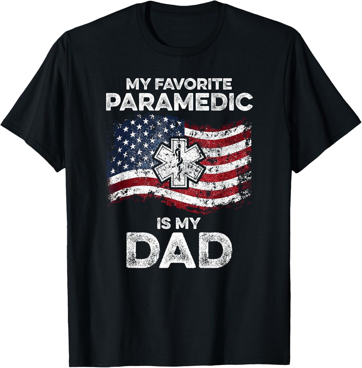 My Dad is My Favourite Paramedic T-Shirt - T-Shirt | Black