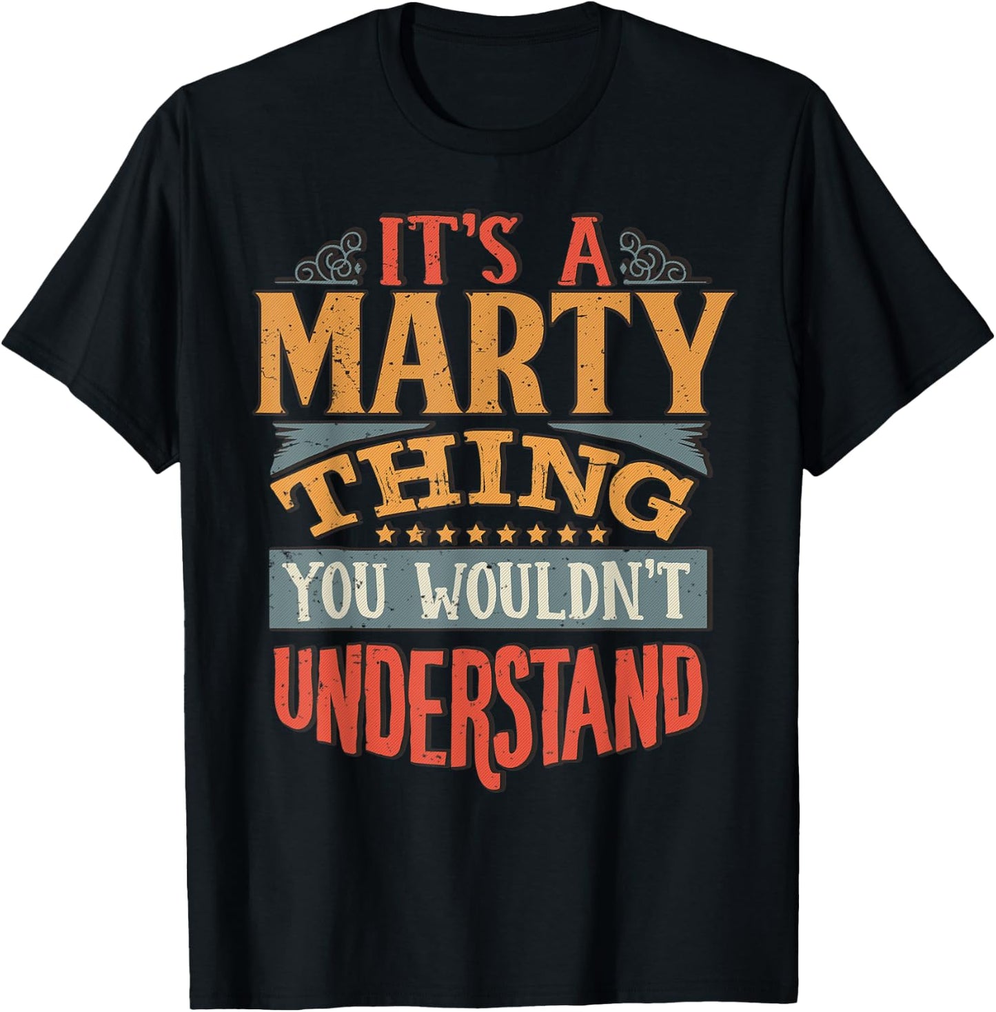 Marty Name T-Shirt - T-Shirt | Black