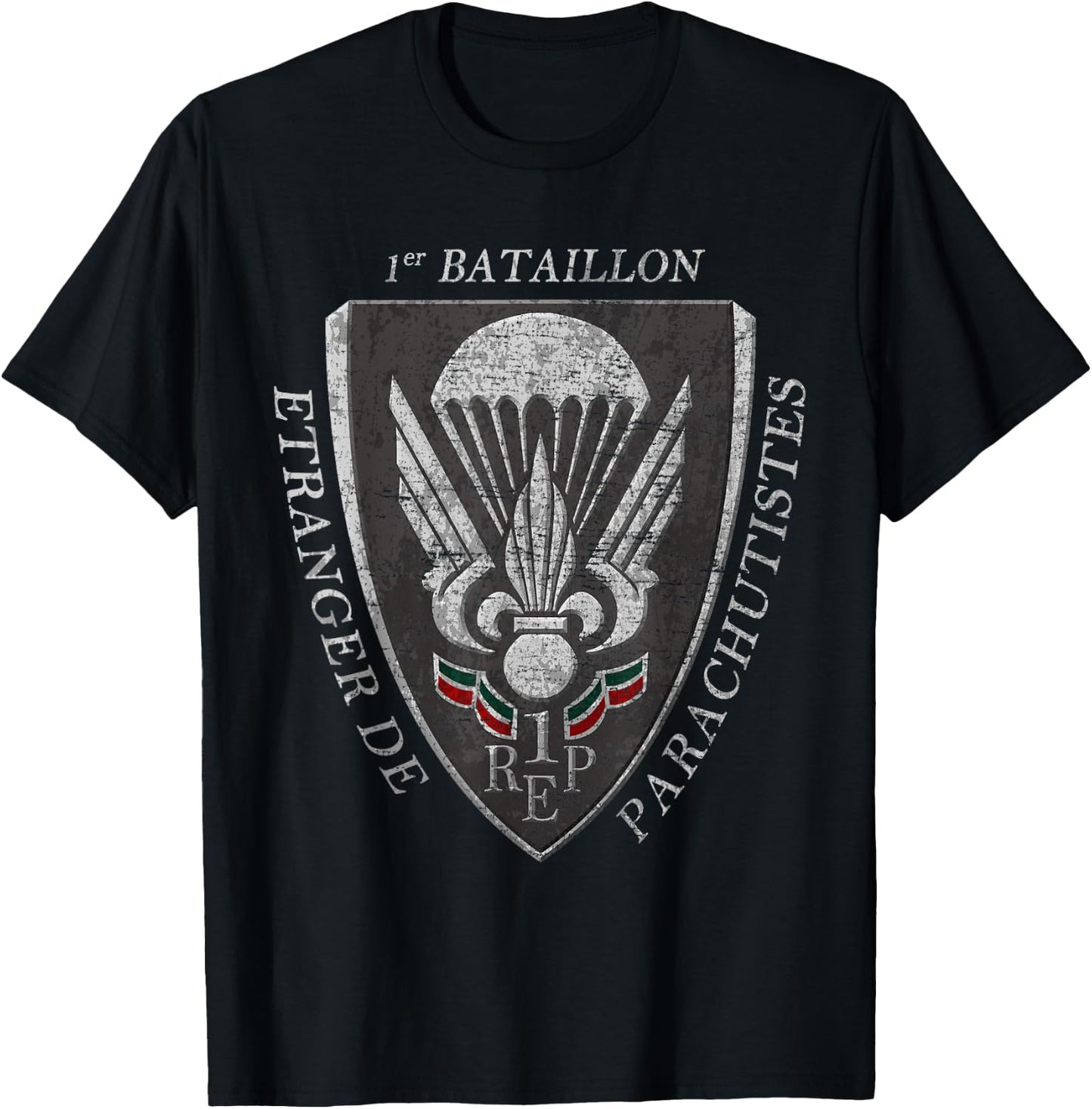 French Paratrooper Legion Etrangere Foreign Parachute Army T-Shirt - T-Shirt | Black