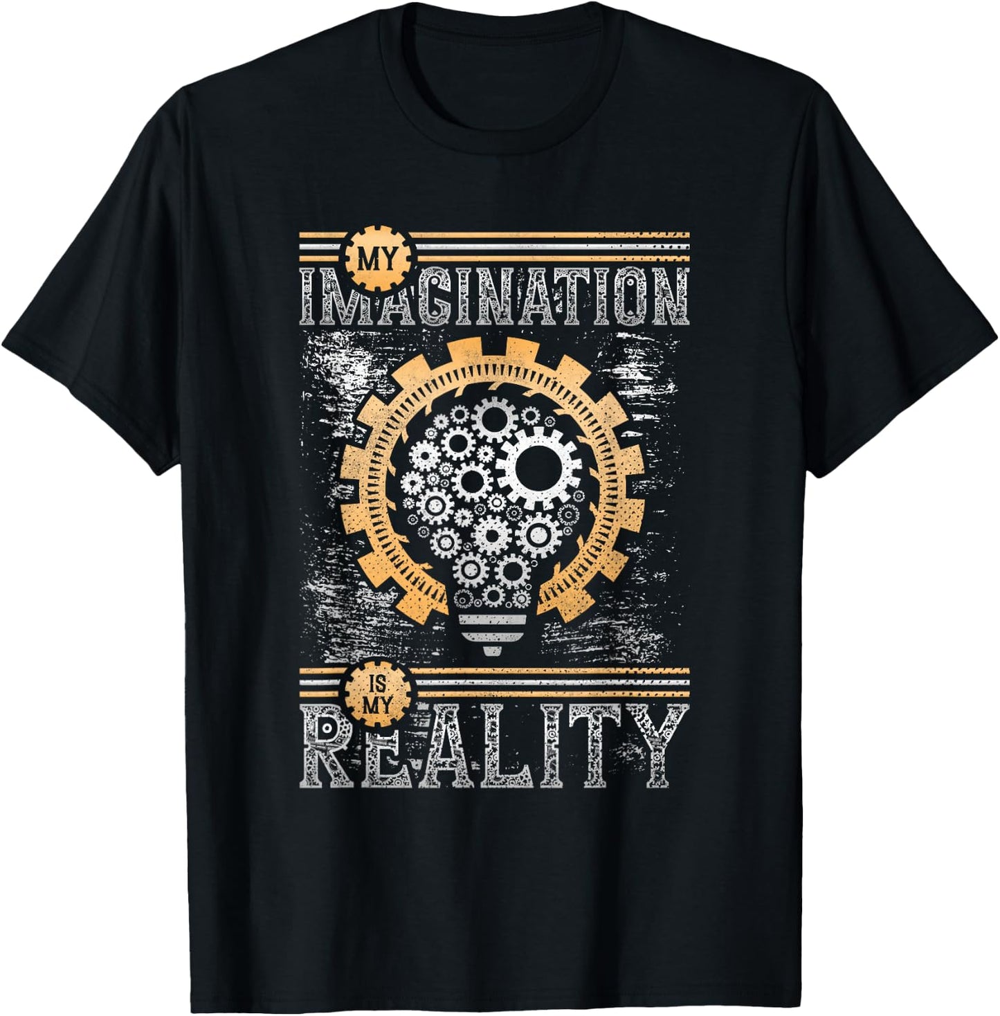 My Imagination Is My Reality, Steampunk T-Shirt - T-Shirt | Black