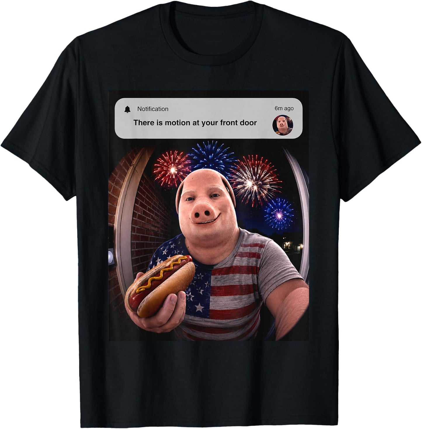 John Pork Fourth of July T-Shirt - T-Shirt | Black