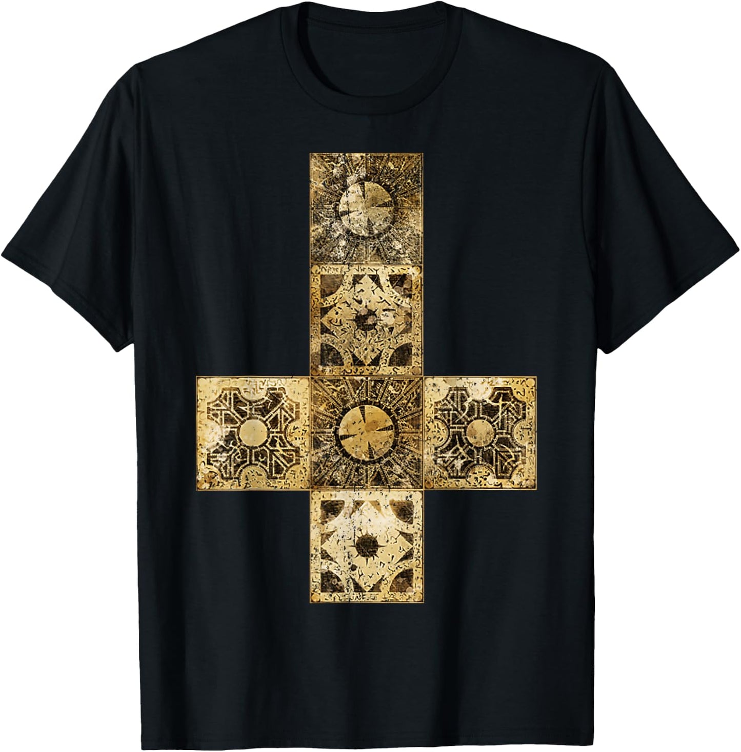Vintage Cenobite Lament Configuration Puzzle Box V2 T-Shirt - T-Shirt | Black