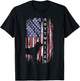 Vintage USA Flag Rottweiler Dog Rottie Lover Silhouette T-Shirt - T-Shirt | Black