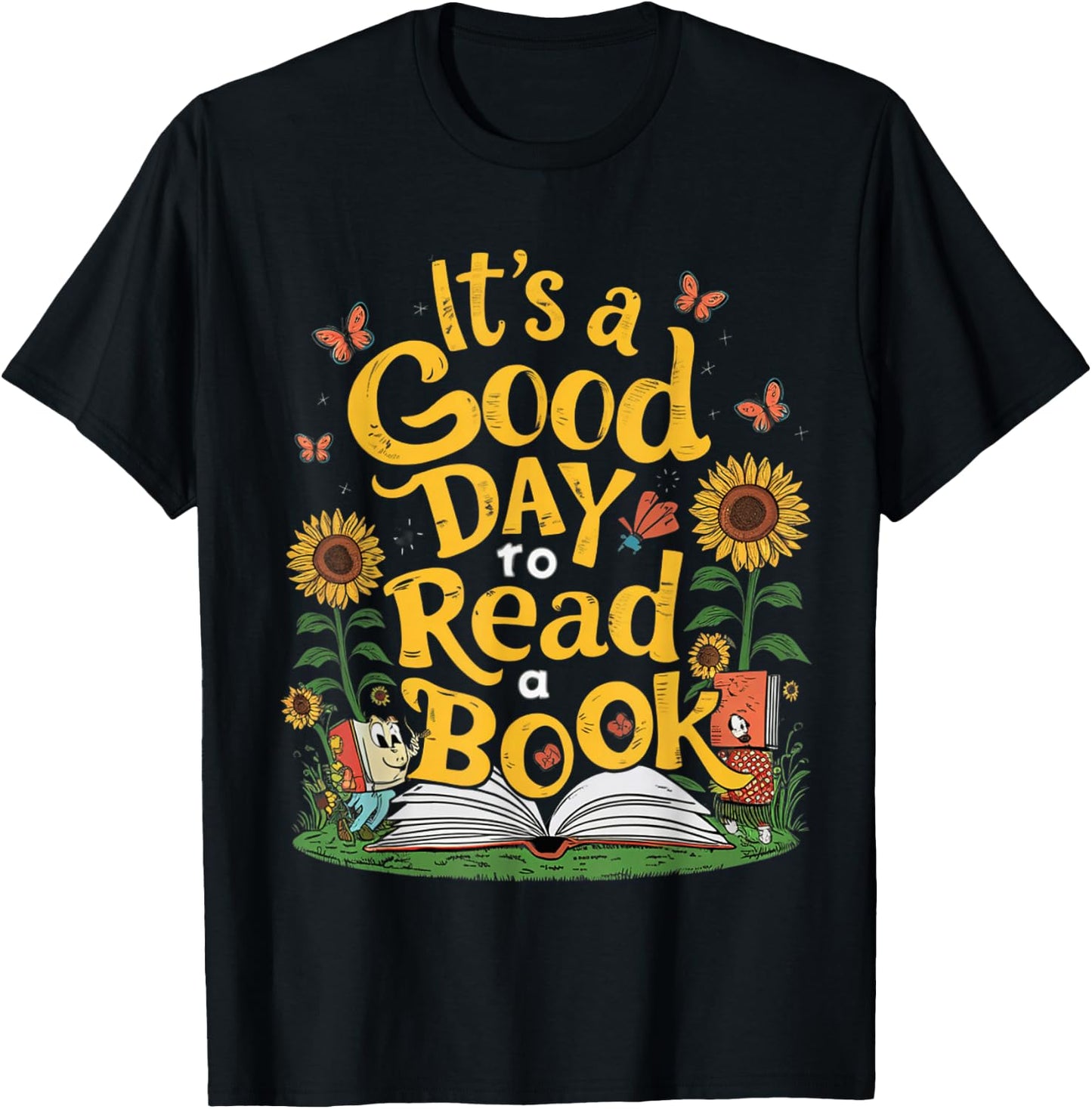 Student It's A Good Day to Read a Book Back to School T-Shirt - T-Shirt | Black