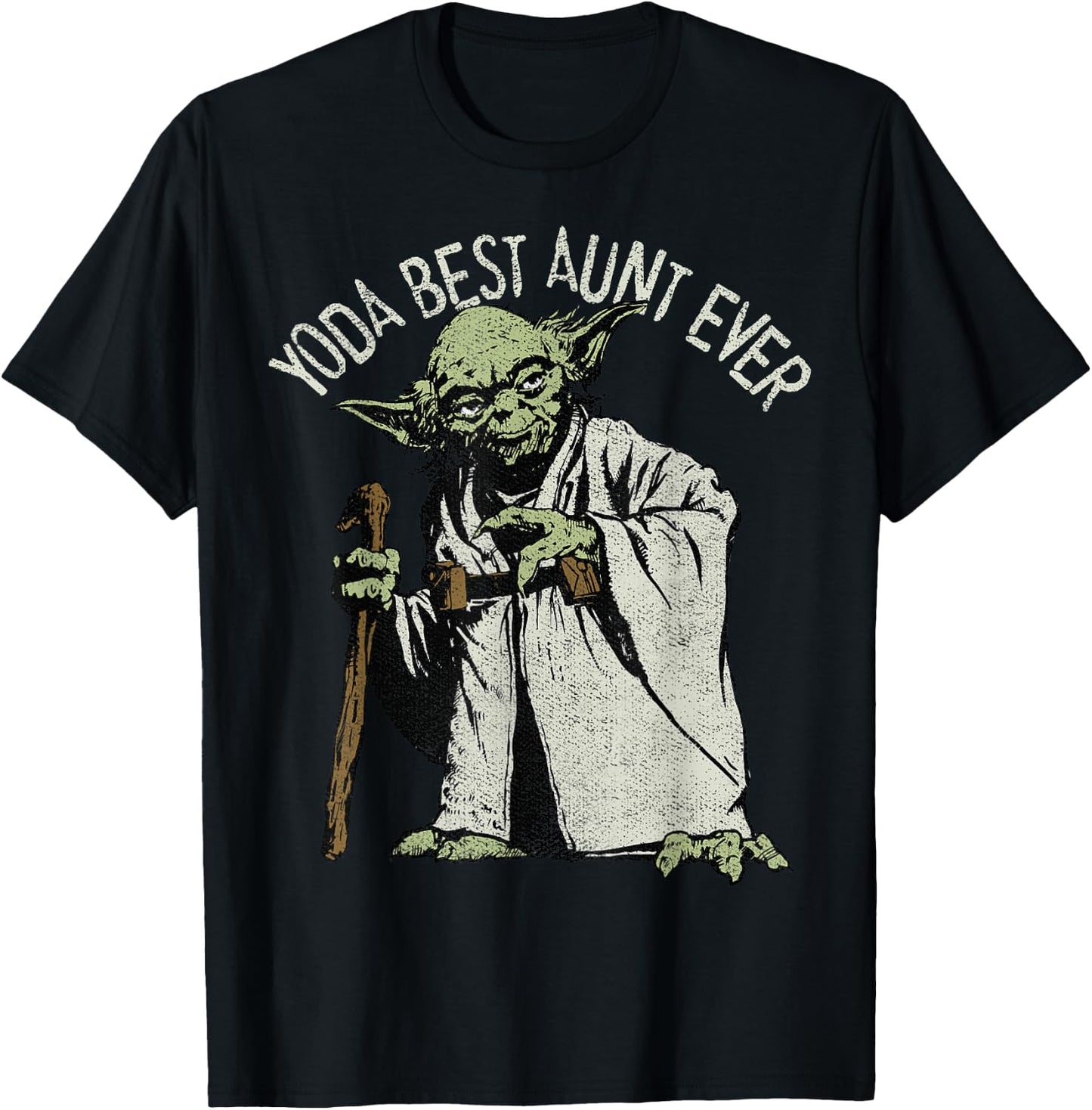 Star Wars Yoda Best Aunt Ever Portrait T-Shirt - T-Shirt | Black