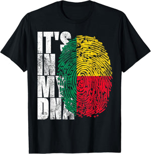 It's In My DNA Beninese African Gifts Afro Africa Benin Flag T-Shirt - T-Shirt | Black