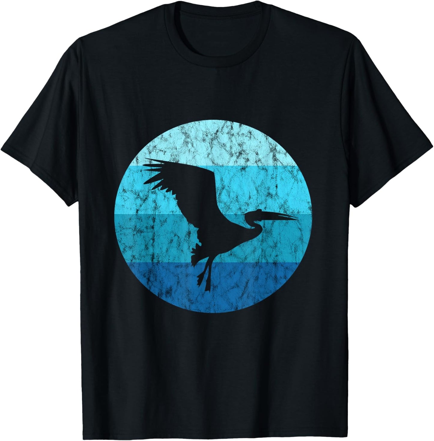 Retro Vintage Pelican Bird Tropical Bird Animal Pelican T-Shirt - T-Shirt | Black