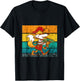 Bagpipe Retro Vintage Irish Fox Scottish Bagpipe Music T-Shirt - T-Shirt | Black