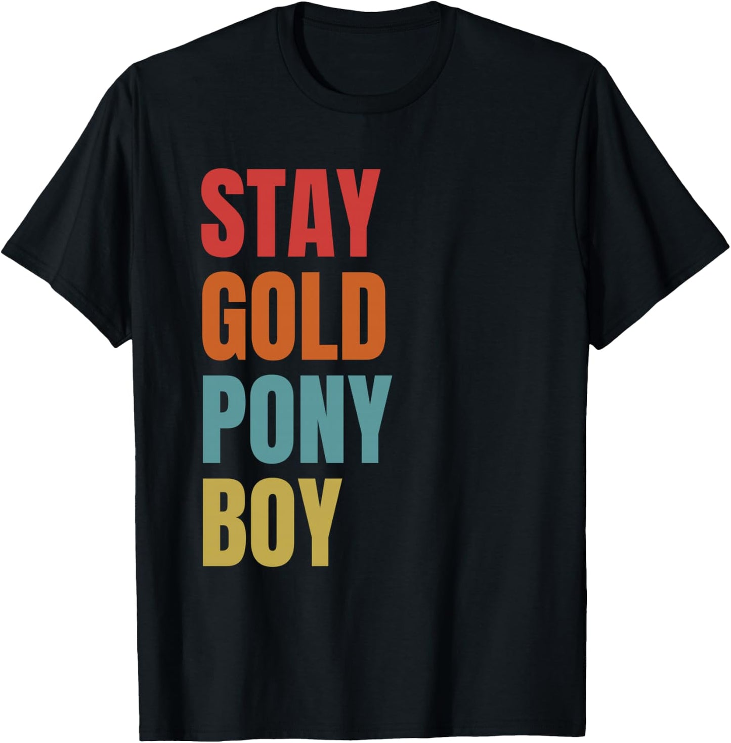 Stay Gold Ponyboy T-Shirt - T-Shirt | Black