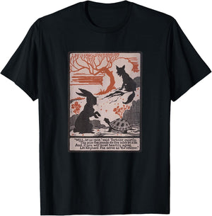 Aesop's Fables - Tortoise and The Hare T-Shirt - T-Shirt | Black